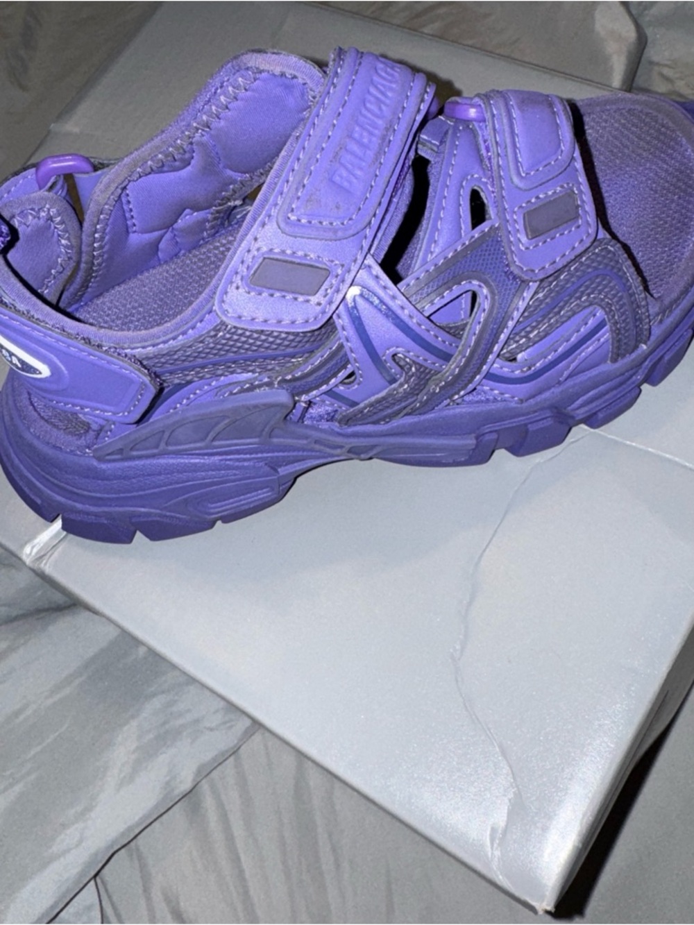 Balenciaga Kids Purple Sport Sandal-Sneaker